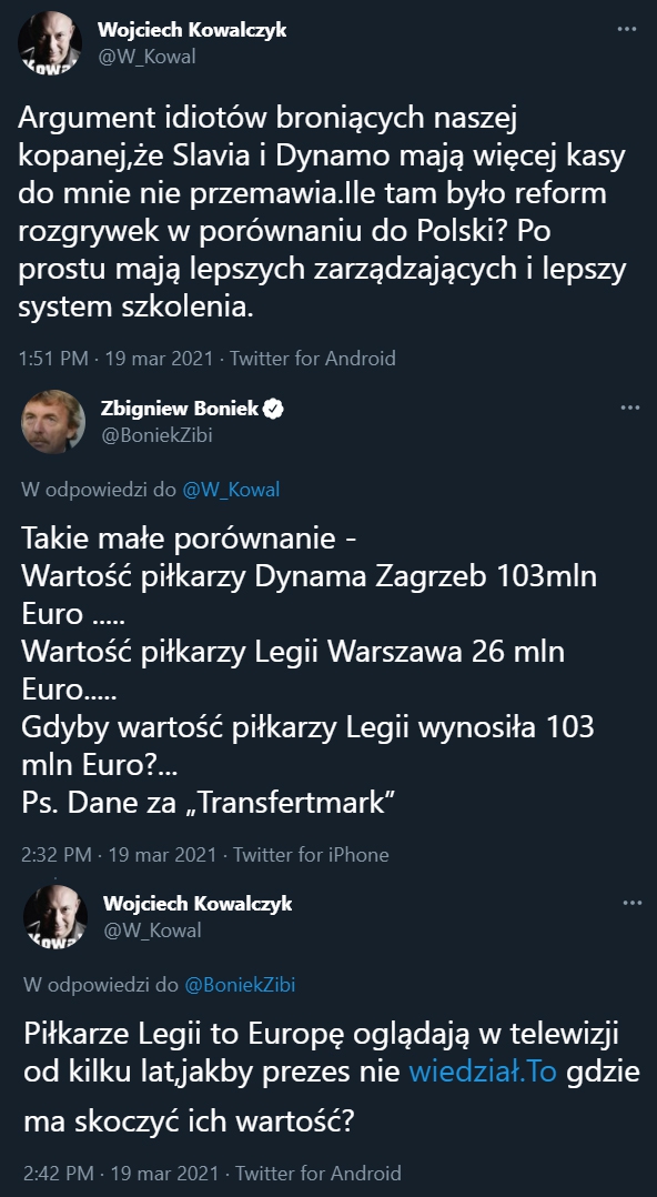 Kolejna ''WYMIANA ZDAŃ'' Zbigniewa Bońka z Wojciechem Kowalczykiem! :D